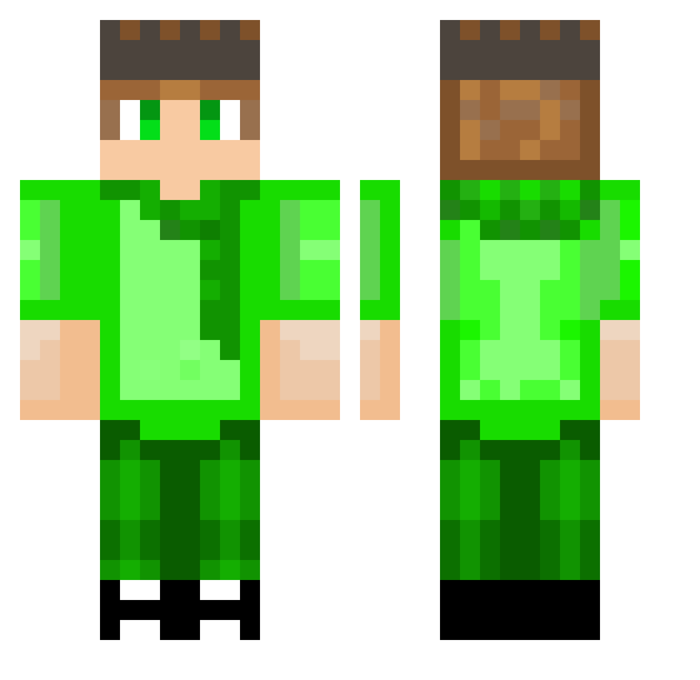 ikermelow007 Minecraft skin, front and back view