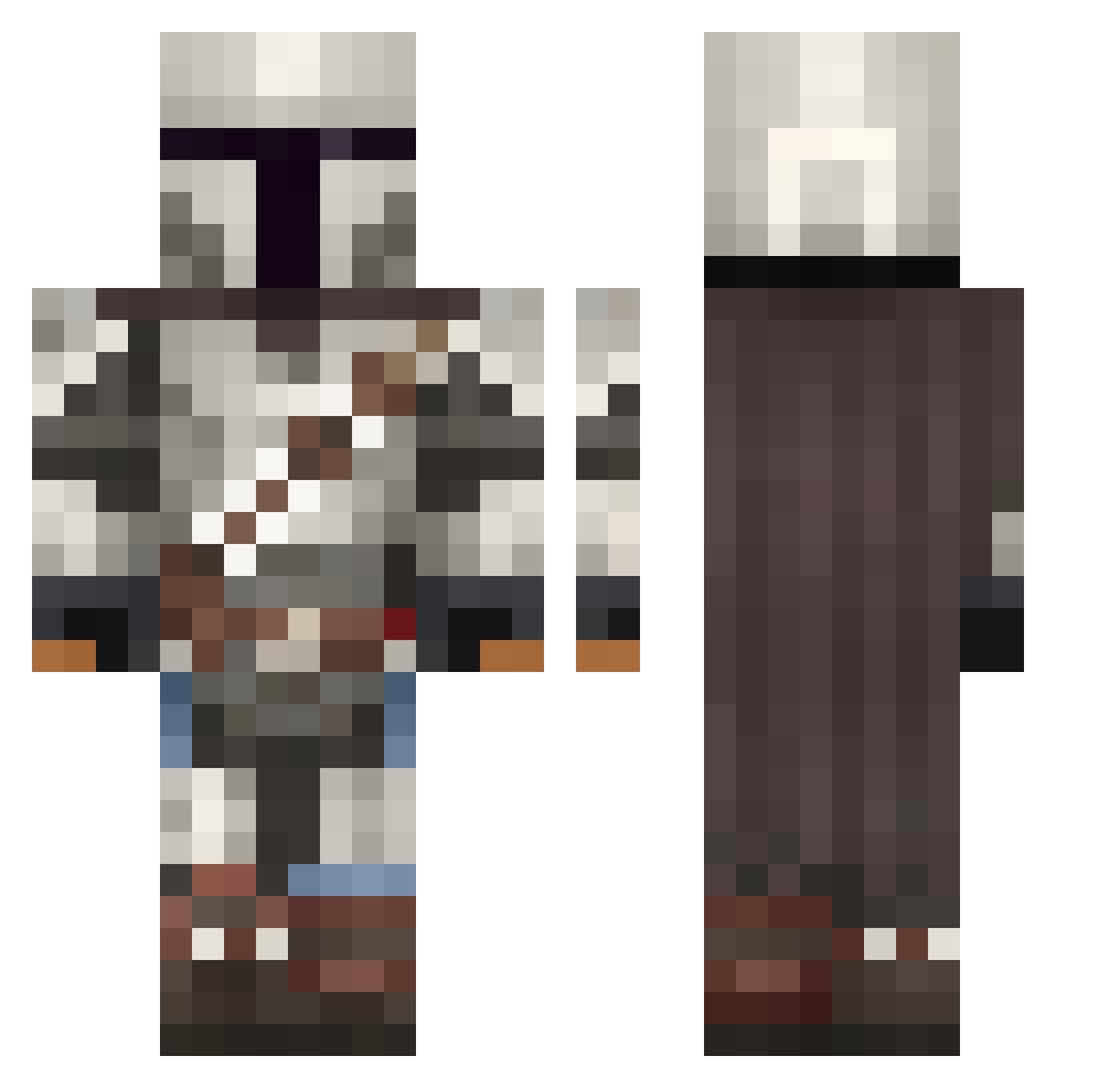 SHEEBOO Minecraft skin, front and back view