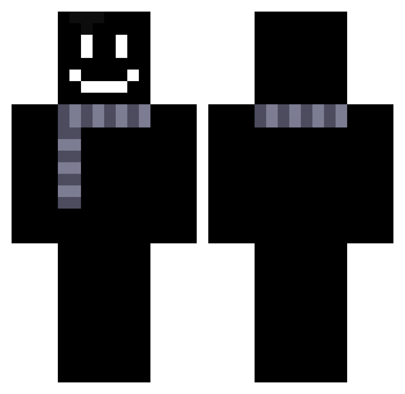 ttero Minecraft skin, front and back view