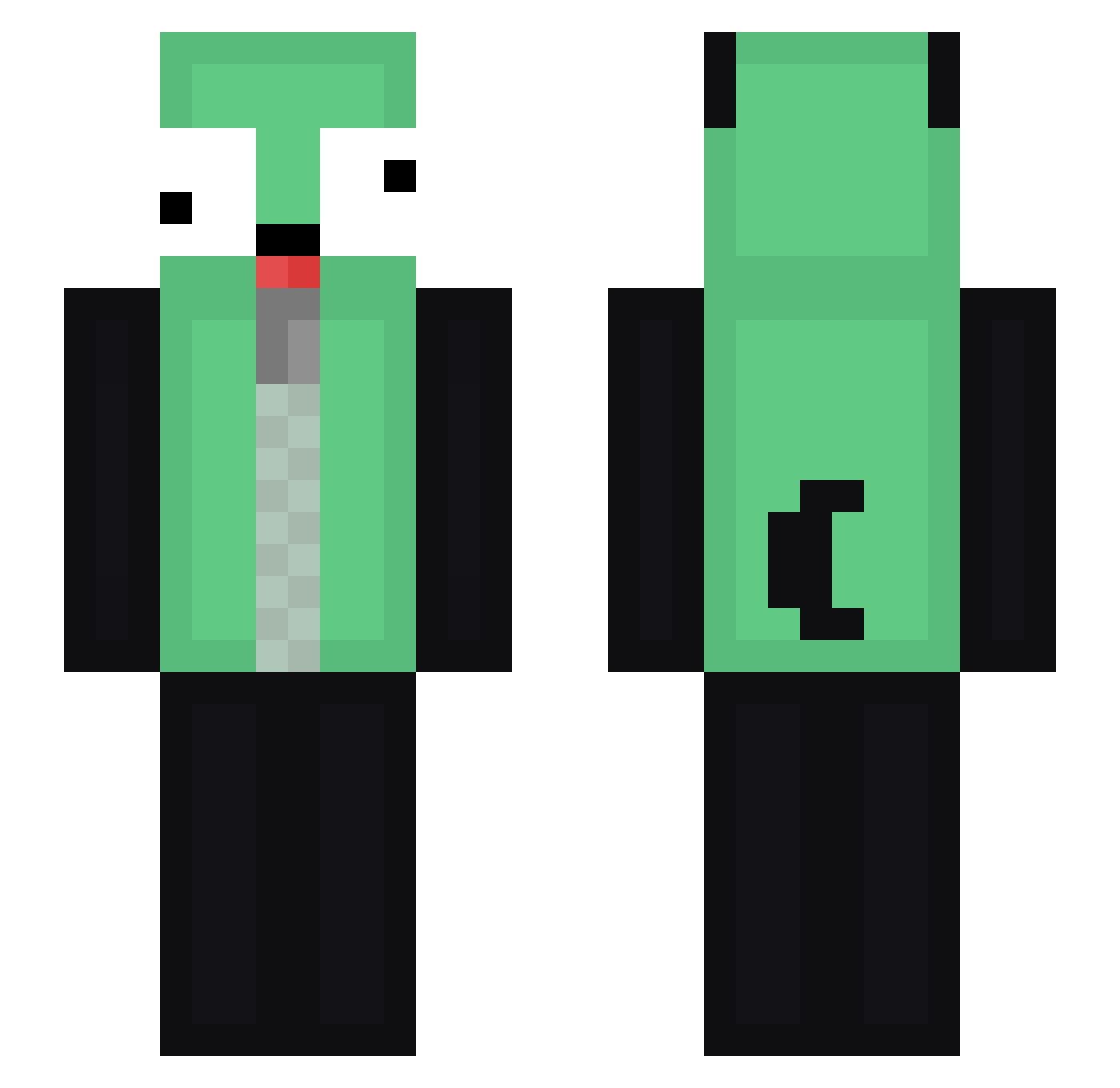 SwigglesLife Minecraft skin, front and back view