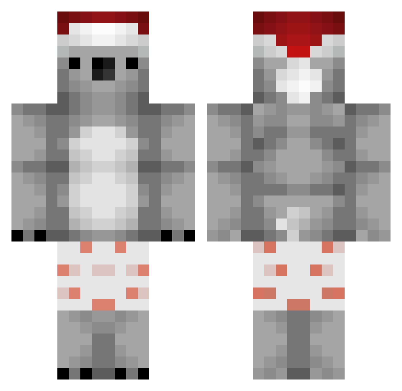 MistahKoala Minecraft skin, front and back view