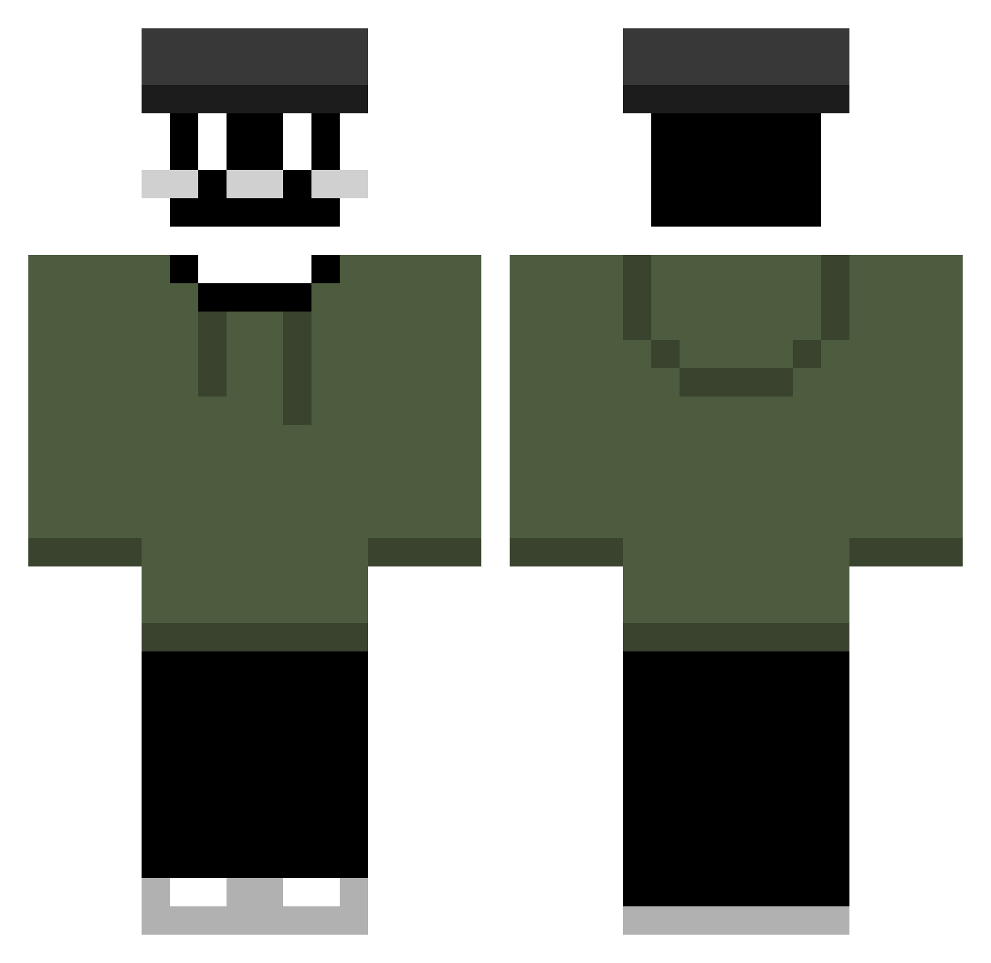 Str1ngTrue Minecraft skin, front and back view