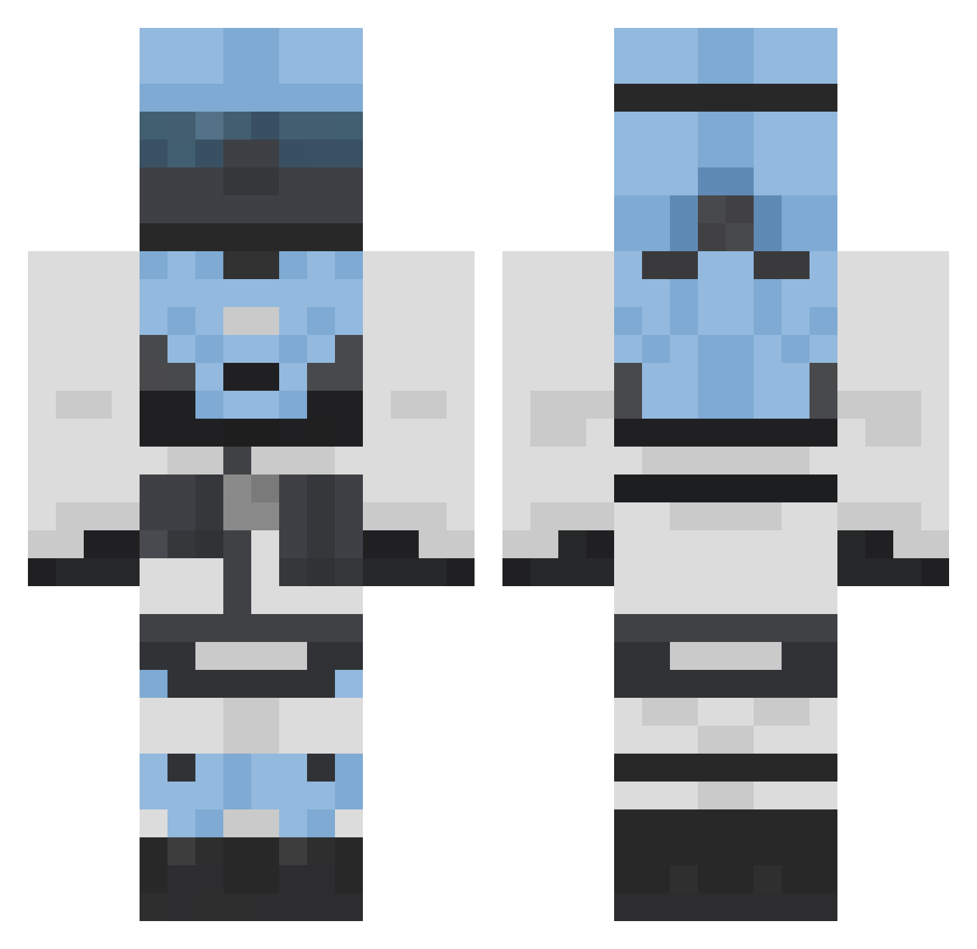 Hoovy_Gaming_ Minecraft skin, front and back view