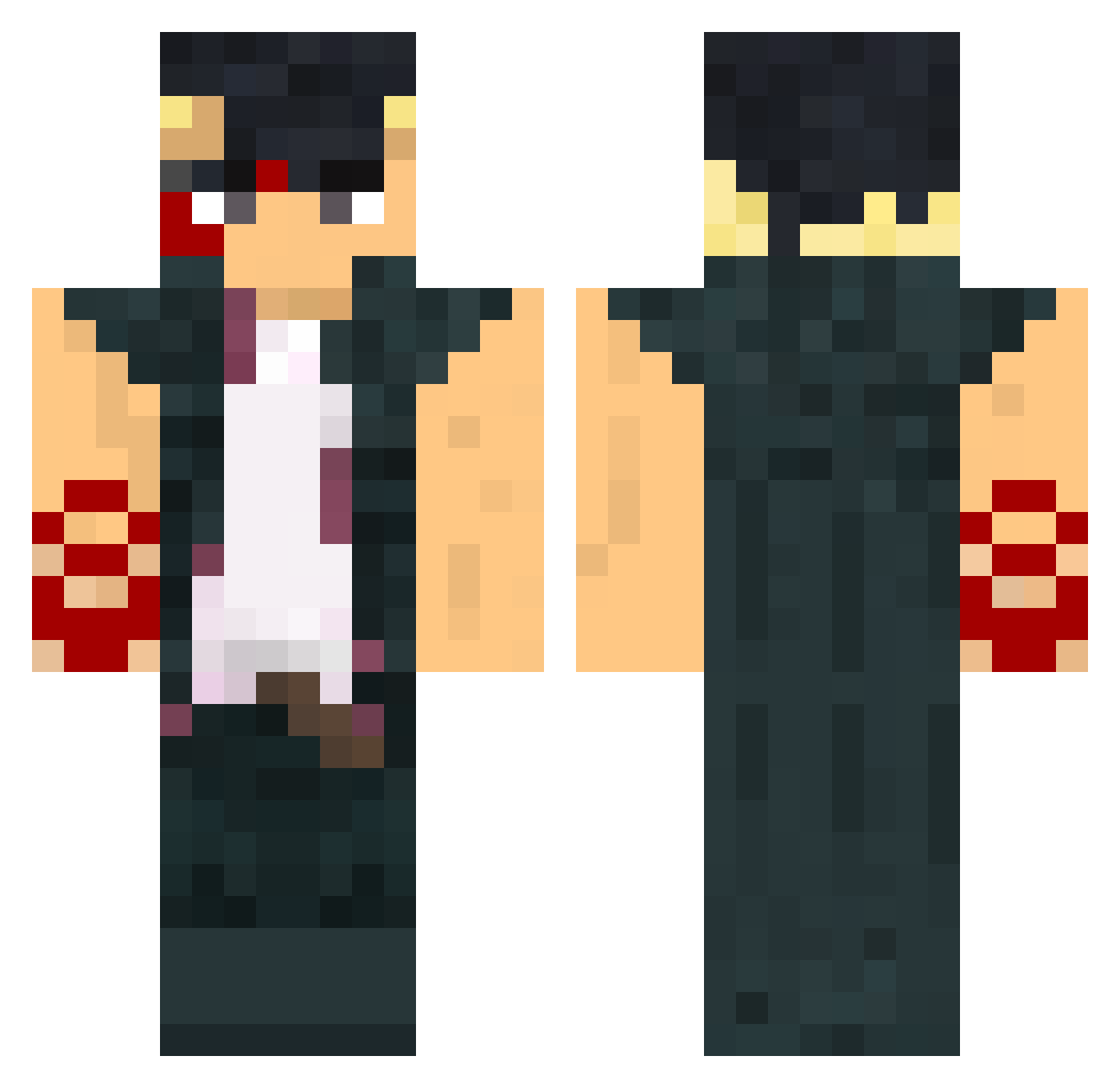 oNeetz Minecraft skin, front and back view