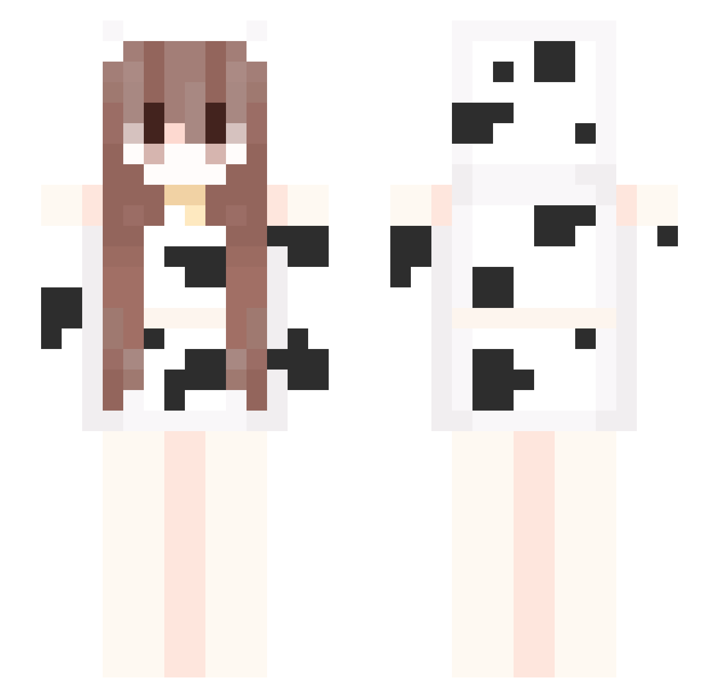 Kinemat1c Minecraft skin, front and back view