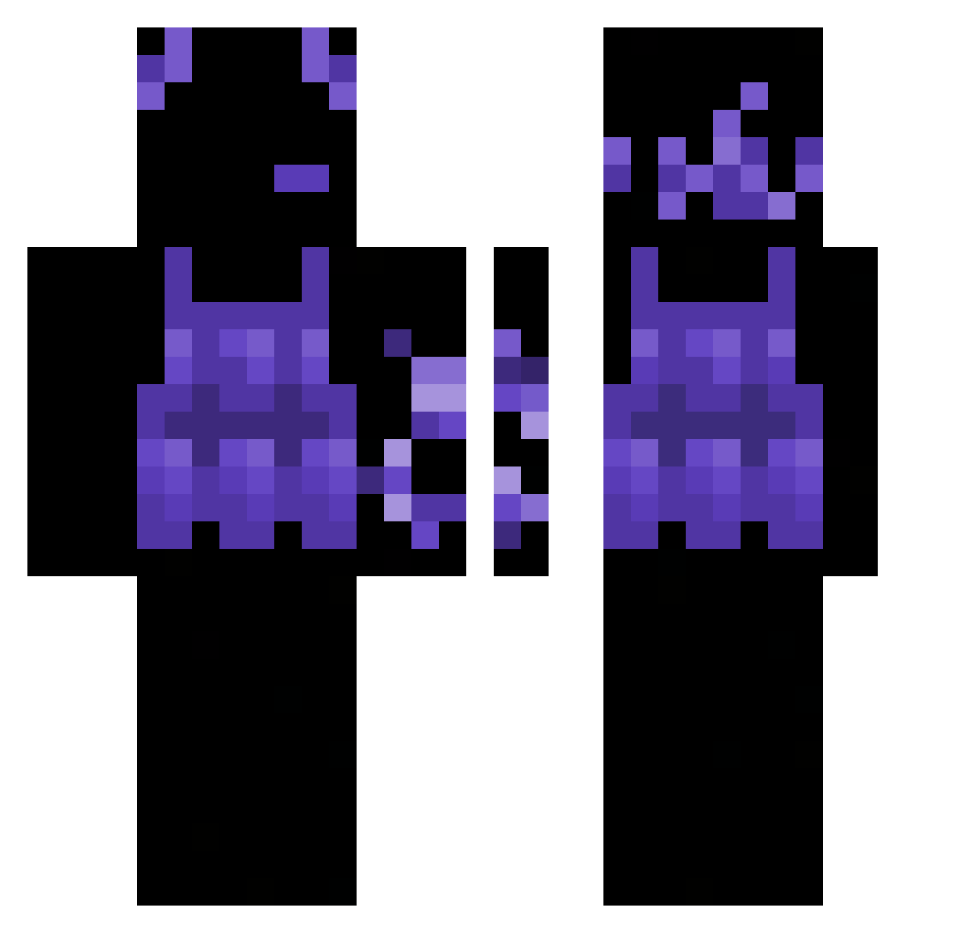 Shirounmei Minecraft skin, front and back view