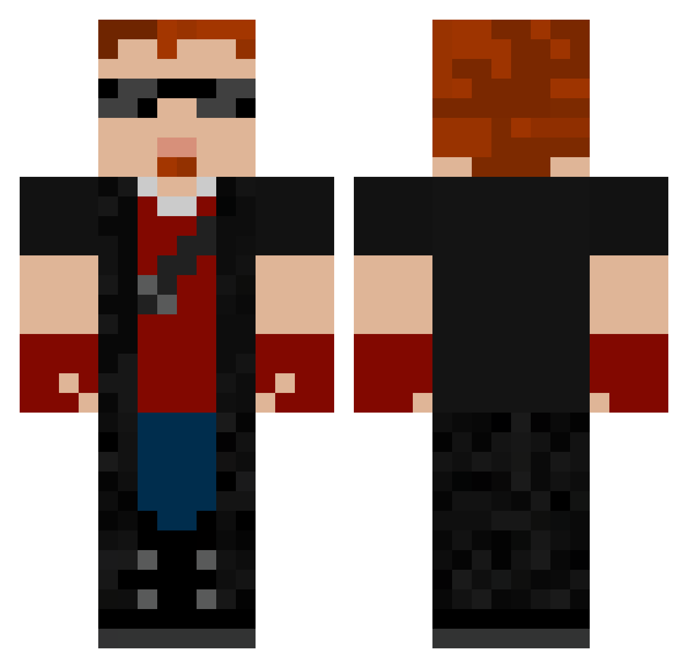 sammen10 Minecraft skin, front and back view
