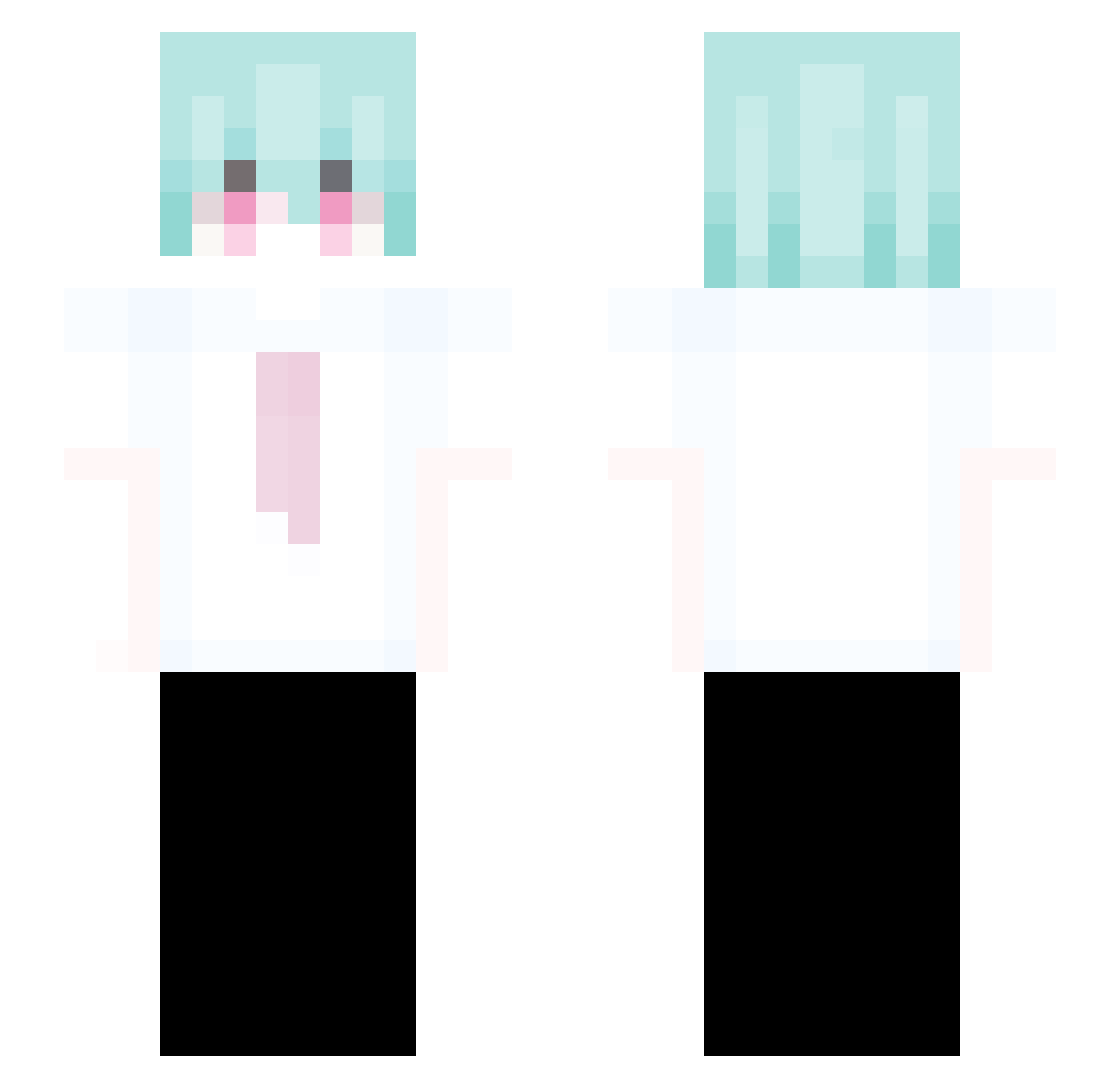 Floriato Minecraft skin, front and back view