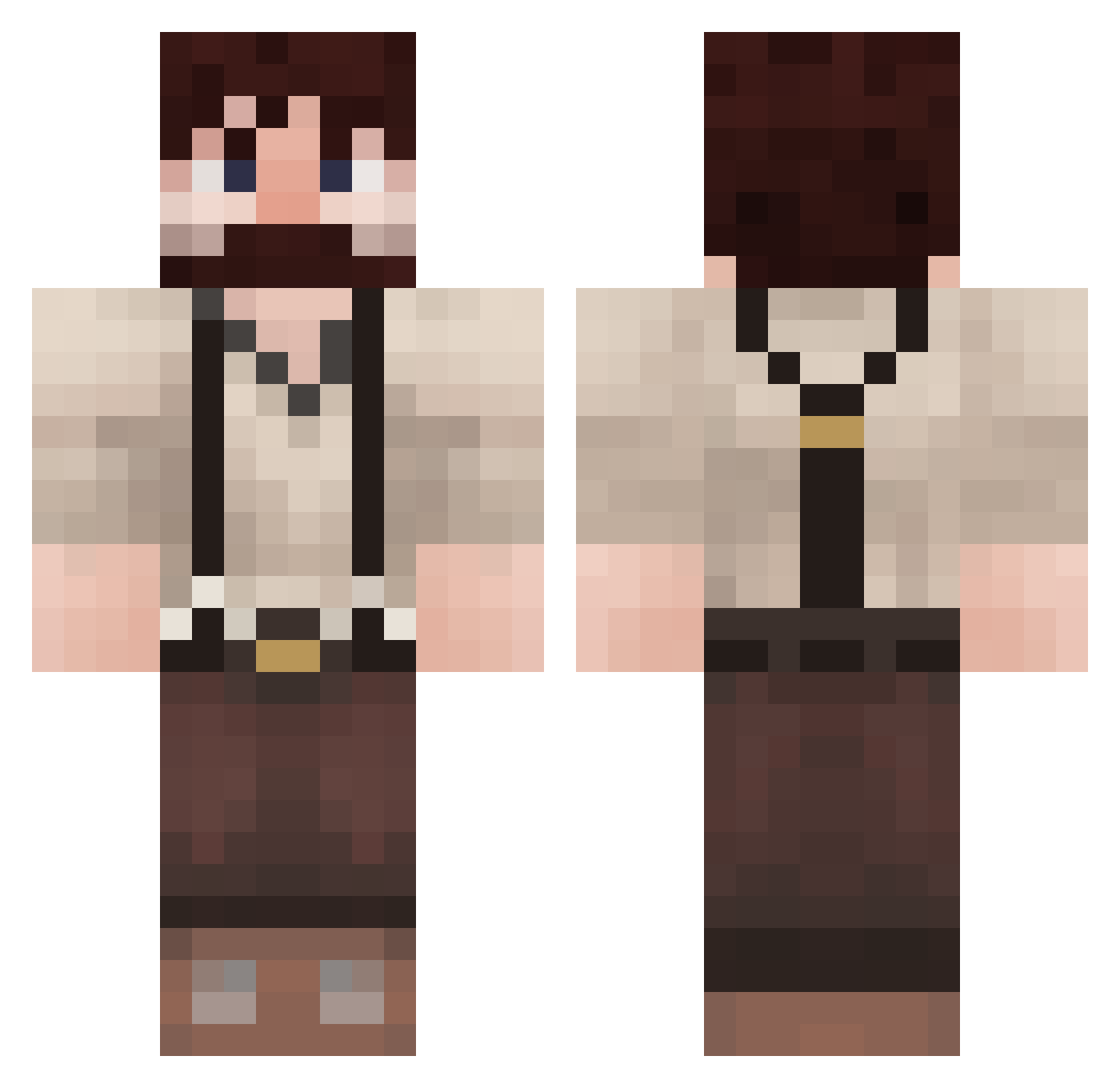 alexhourihan07 Minecraft skin, front and back view