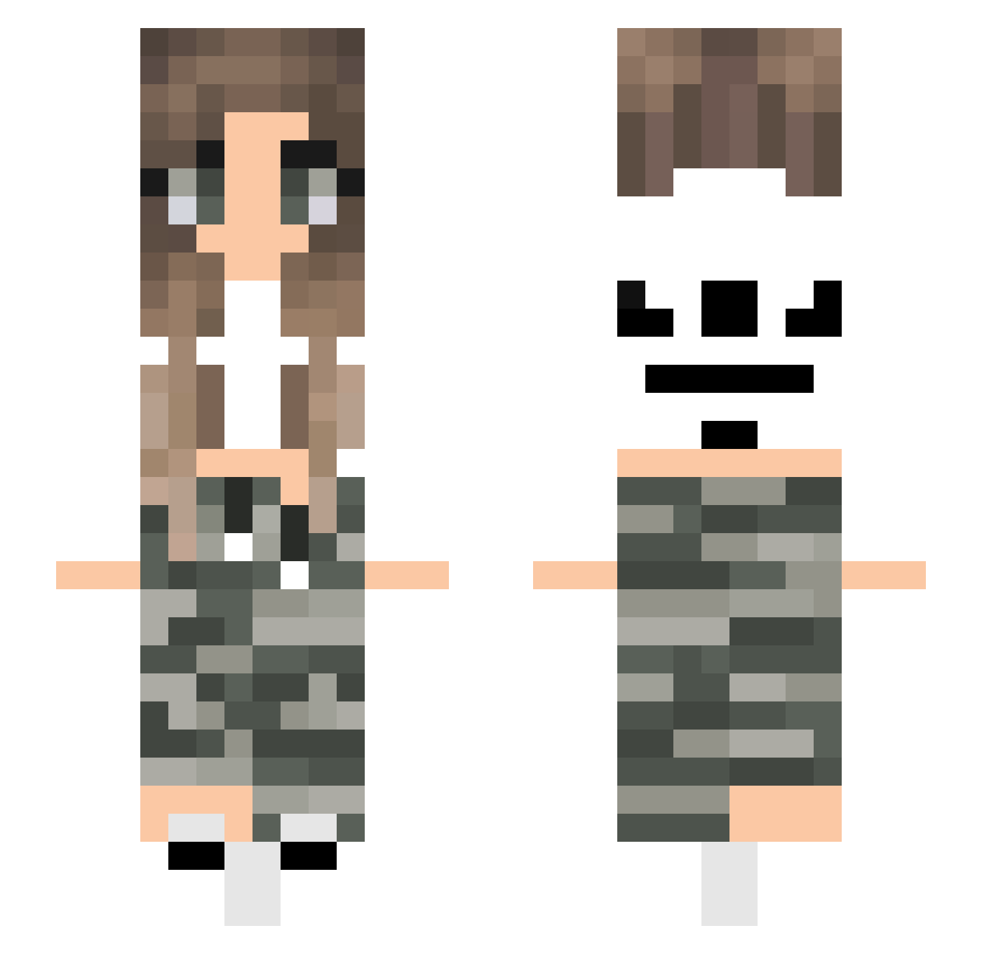 GoldMonkey3 Minecraft skin, front and back view
