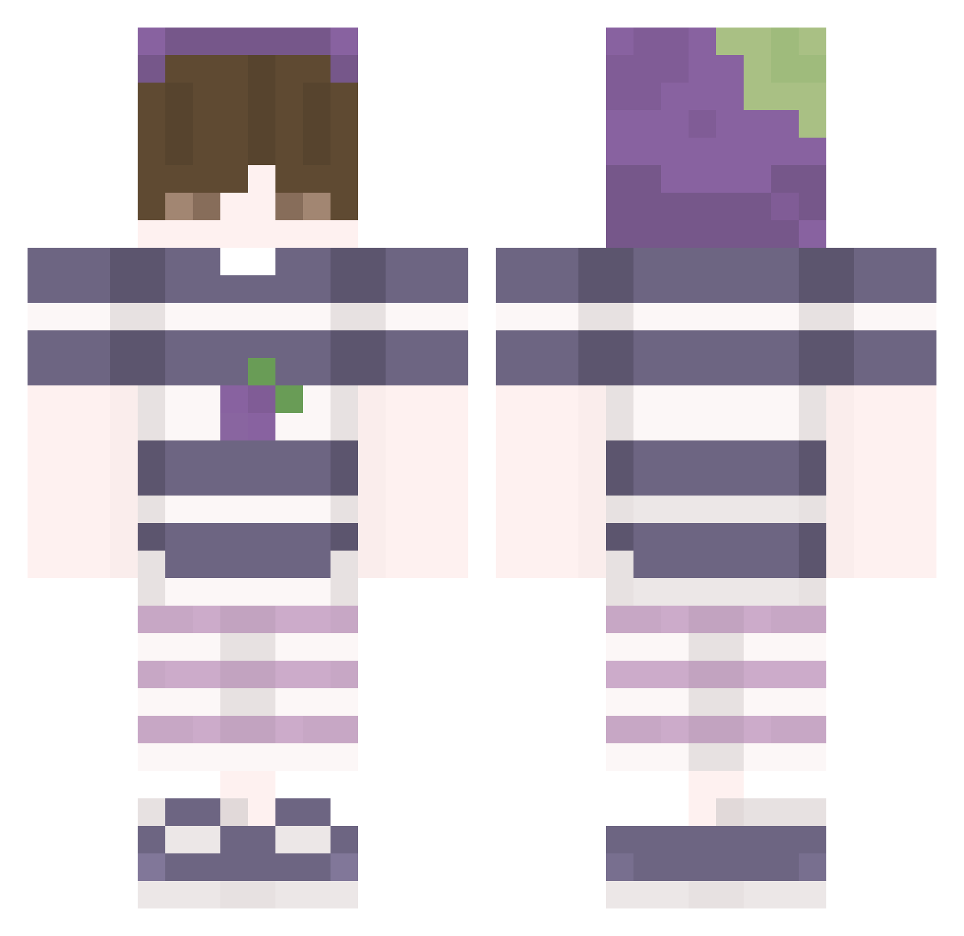 3rdShuriken Minecraft skin, front and back view