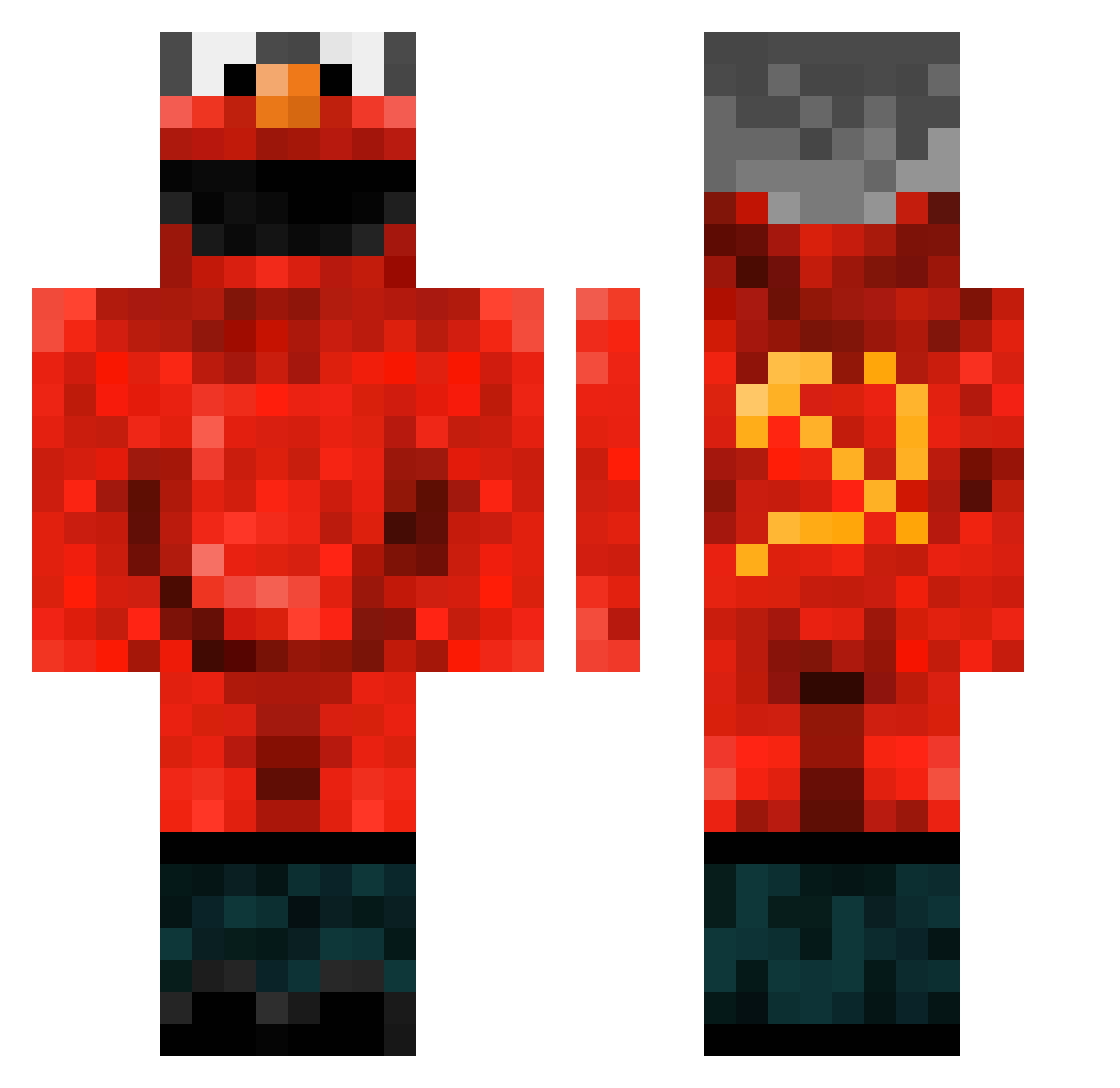 SchoolVerslaafde Minecraft skin, front and back view