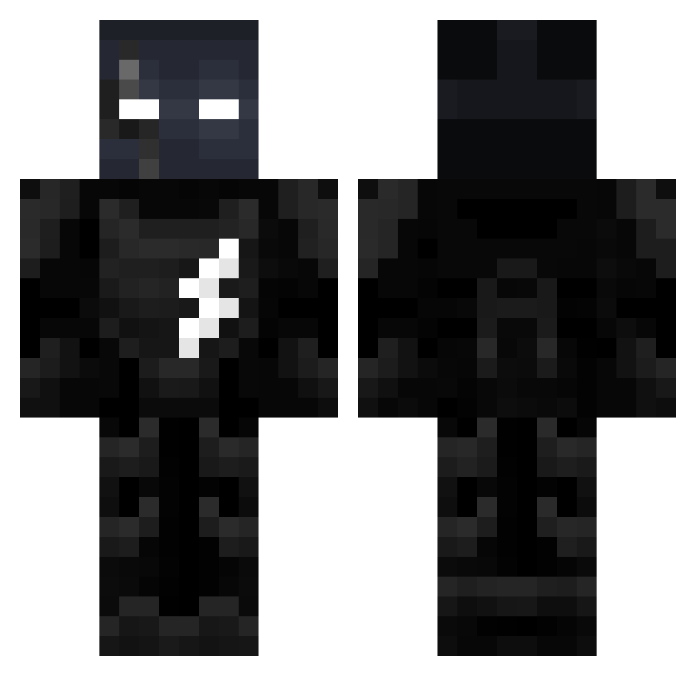Blxndings Minecraft skin, front and back view