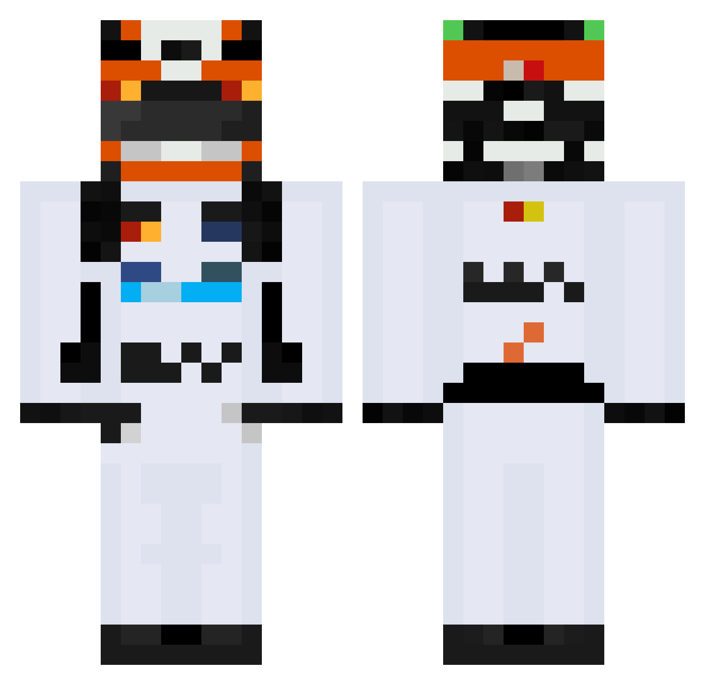 VG_Danger Minecraft skin, front and back view