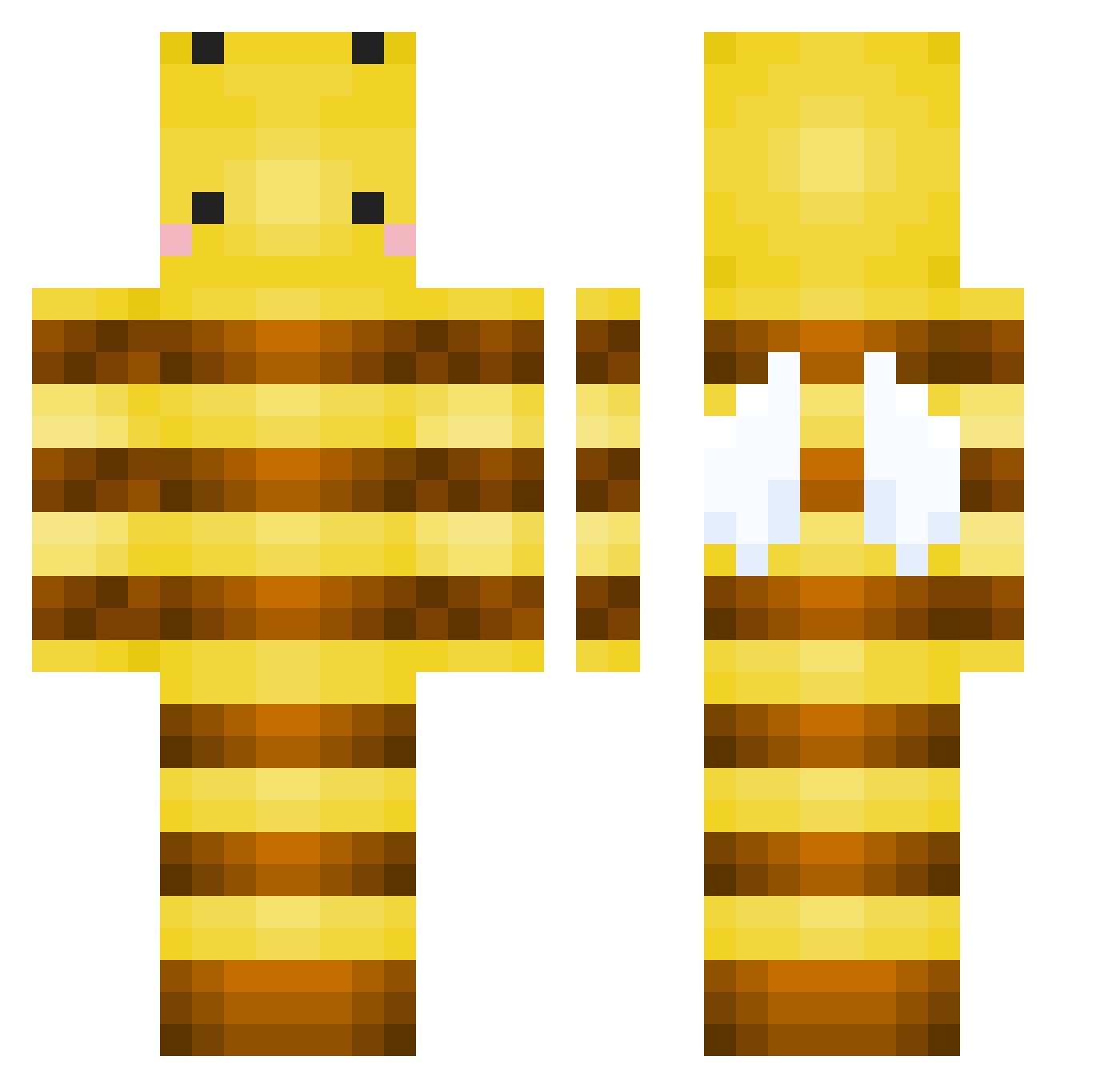 Ashtao Minecraft skin, front and back view