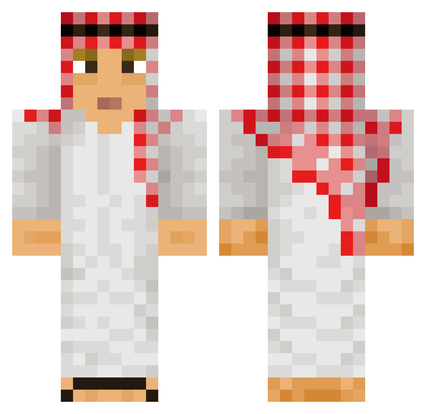 tinytitan Minecraft skin, front and back view