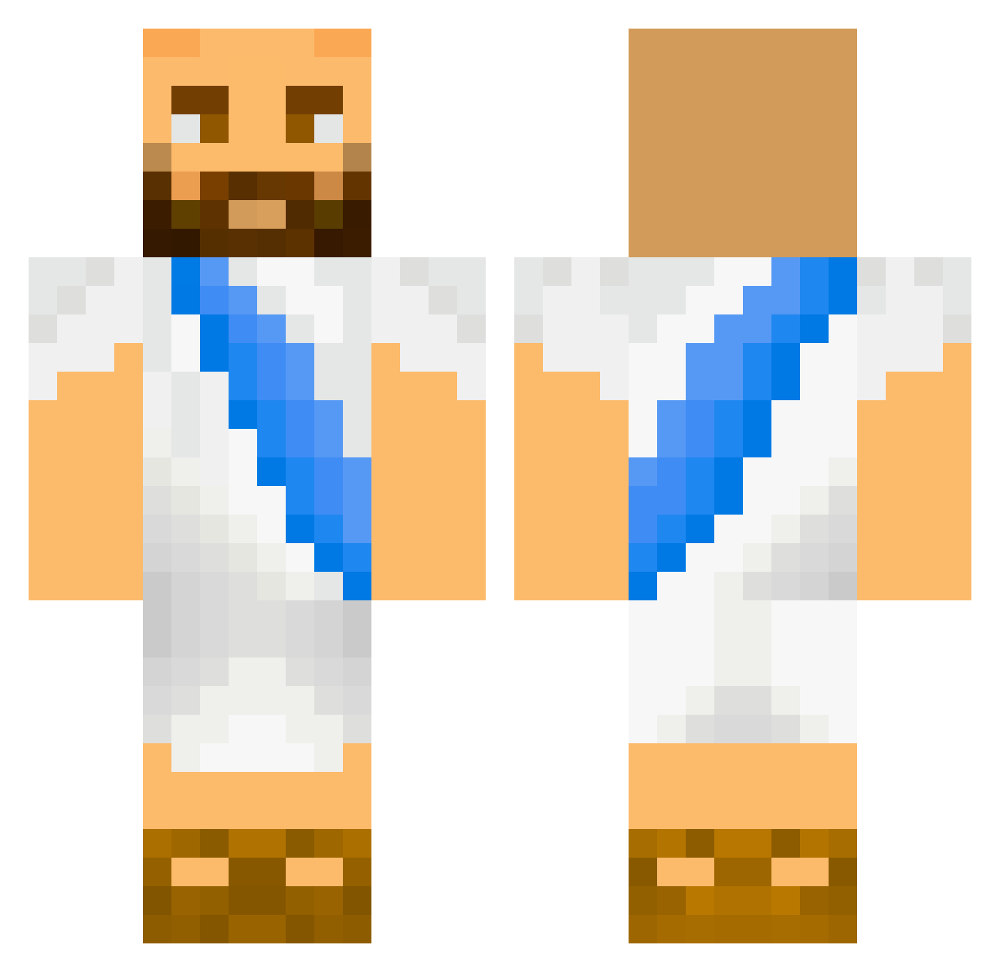 Sakjackwagon345 Minecraft skin, front and back view