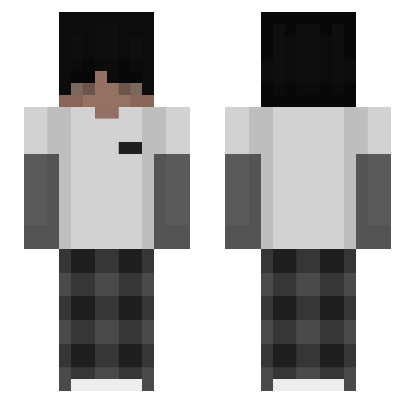 zKevw Minecraft skin, front and back view