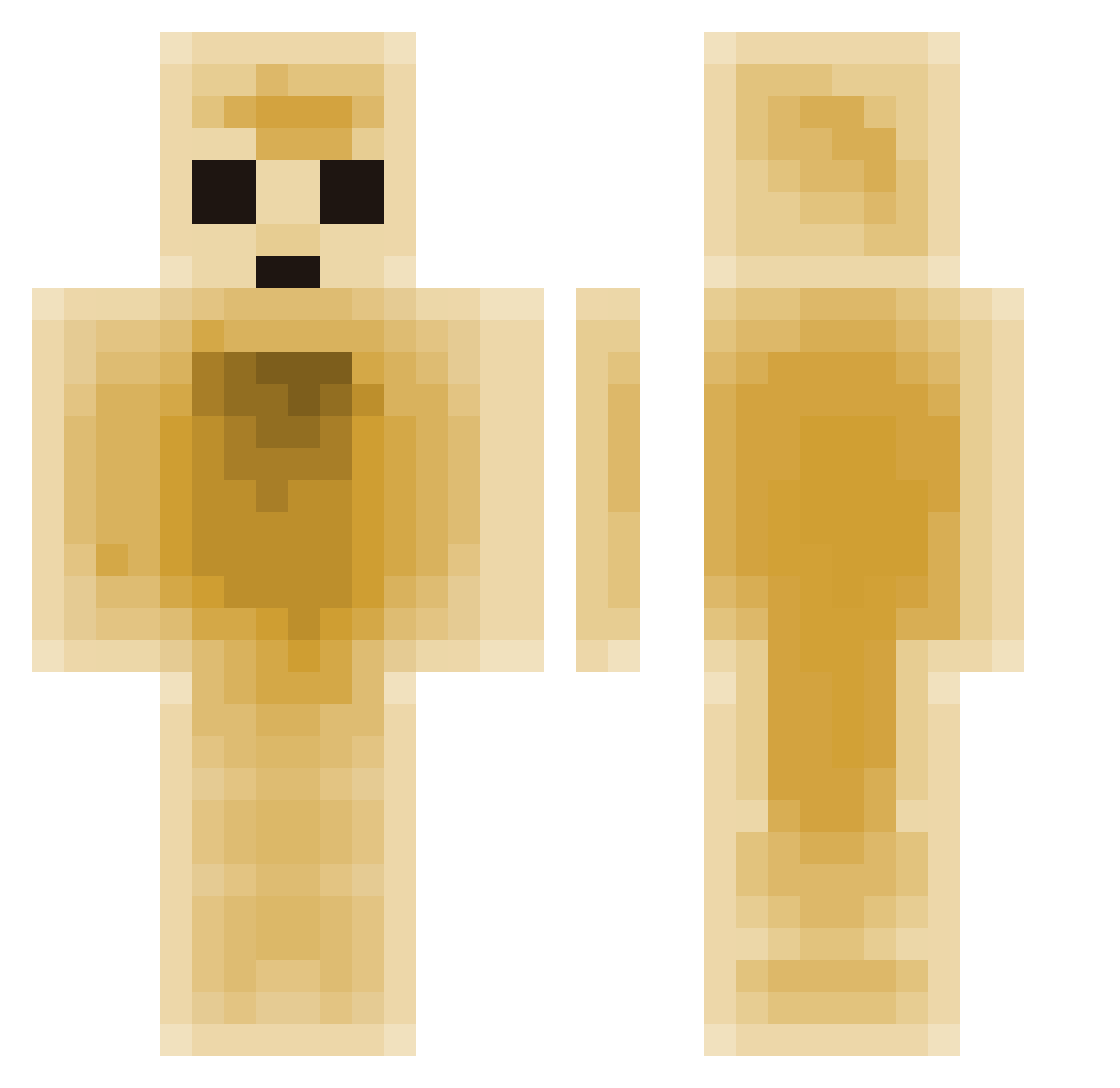 Tymi2014 Minecraft skin, front and back view