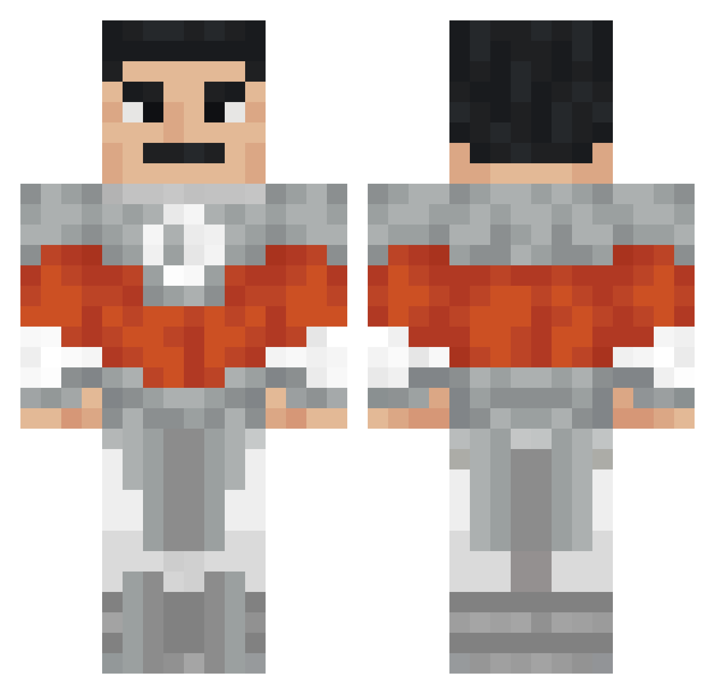 Majones_ Minecraft skin, front and back view
