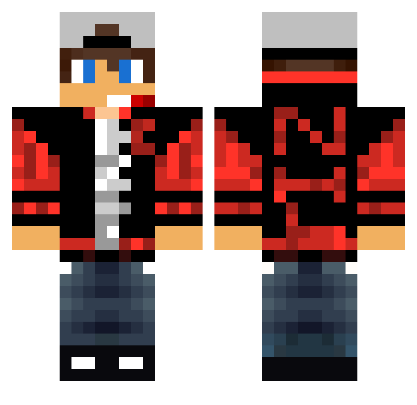 Admiral_Colley Minecraft skin, front and back view