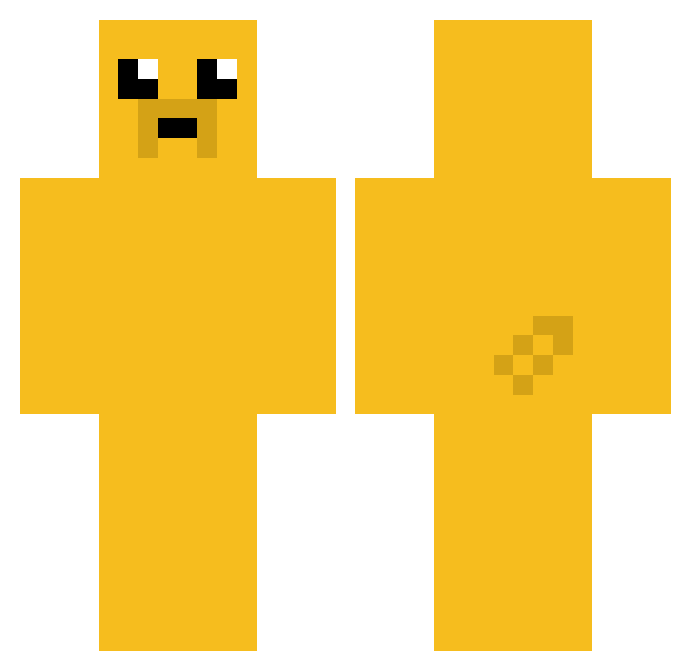 DogWithCape Minecraft skin, front and back view