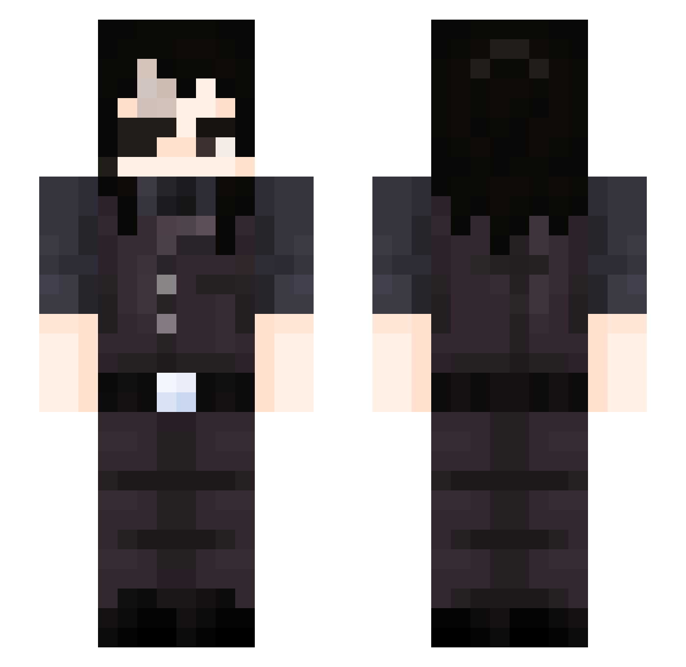 Pluteon_ Minecraft skin, front and back view