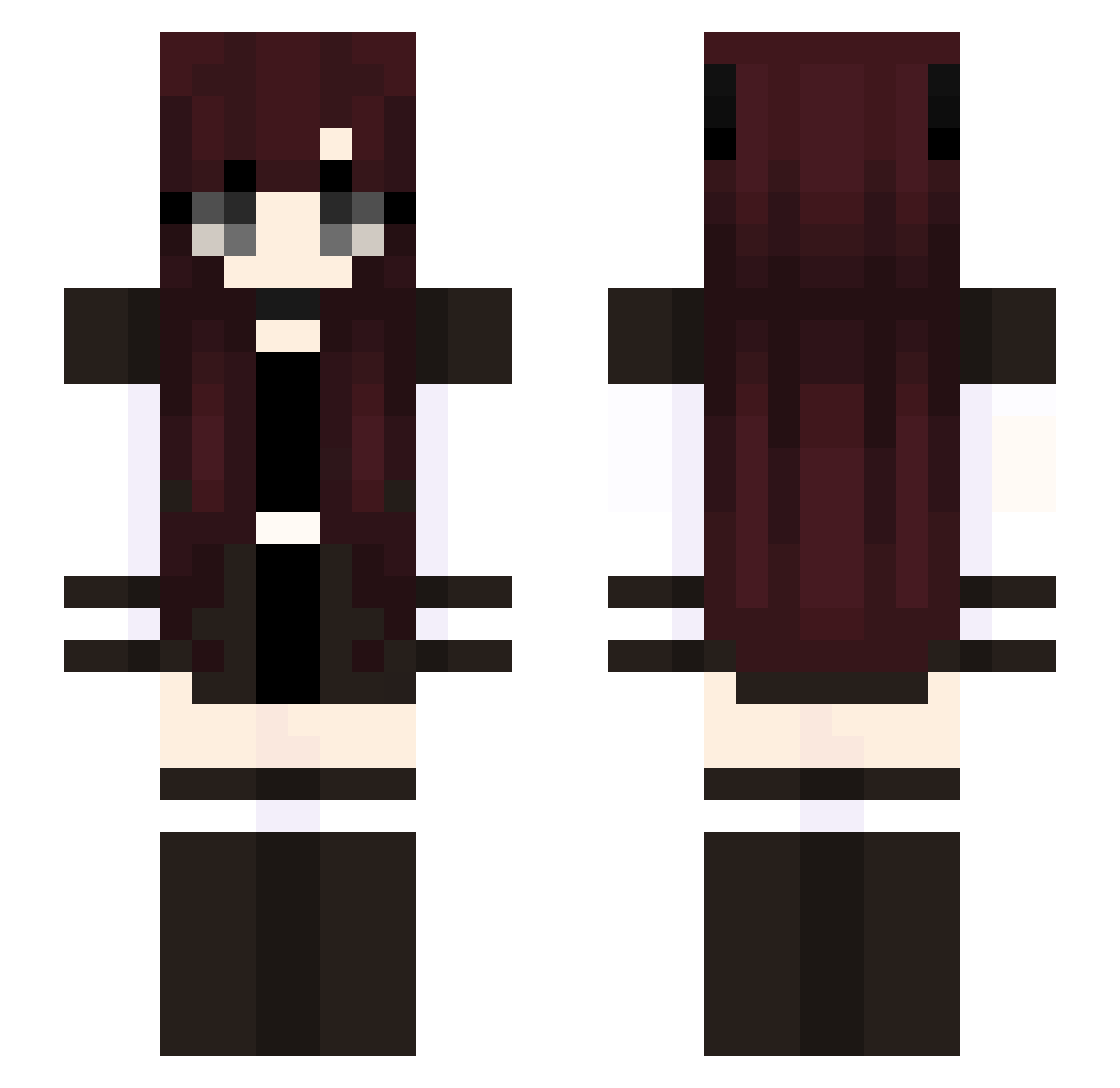 Runa_Fenyx Minecraft skin, front and back view
