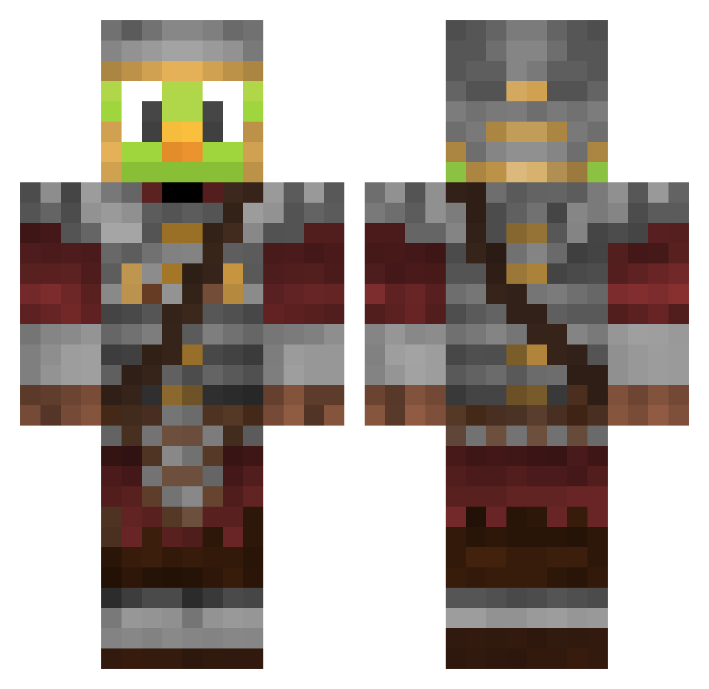 N_Dion Minecraft skin, front and back view