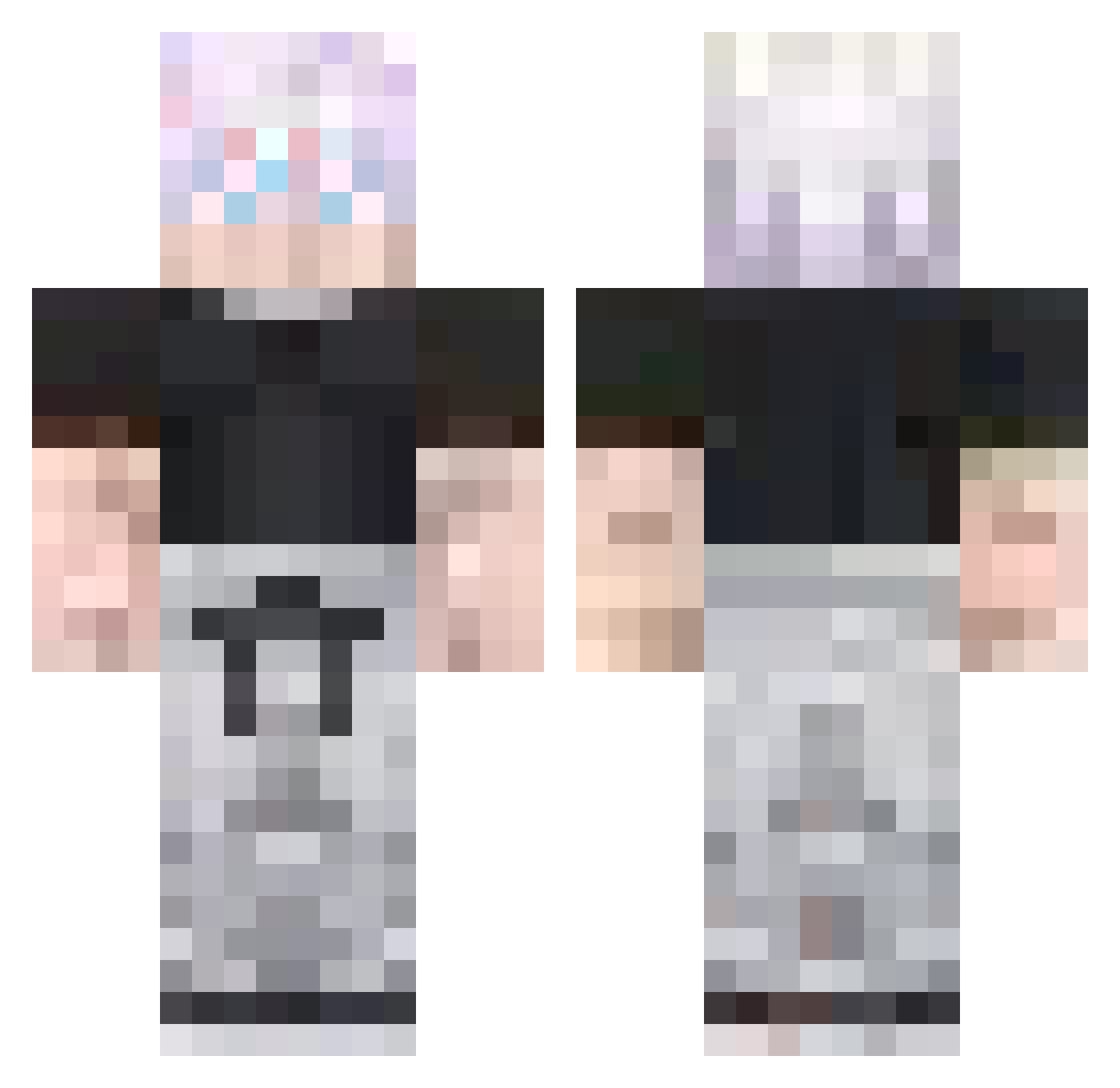 nashDS Minecraft skin, front and back view