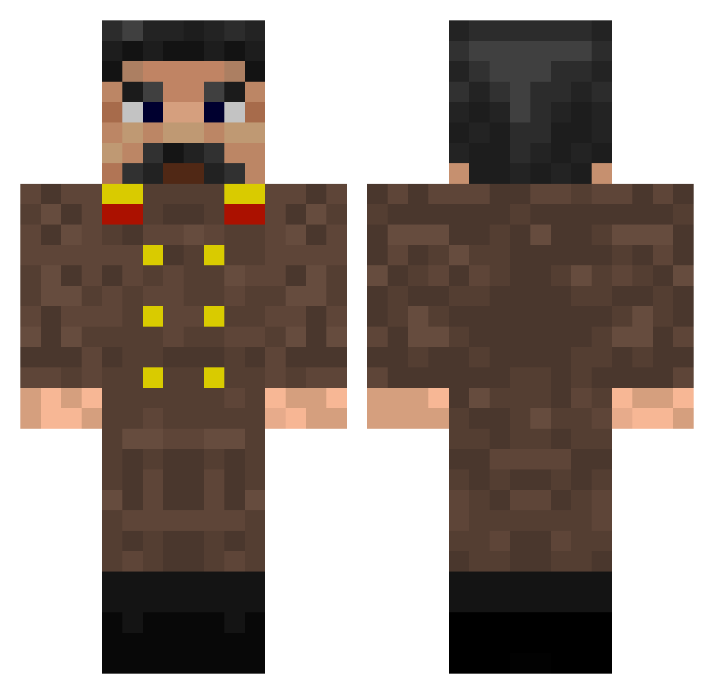 aless21190 Minecraft skin, front and back view