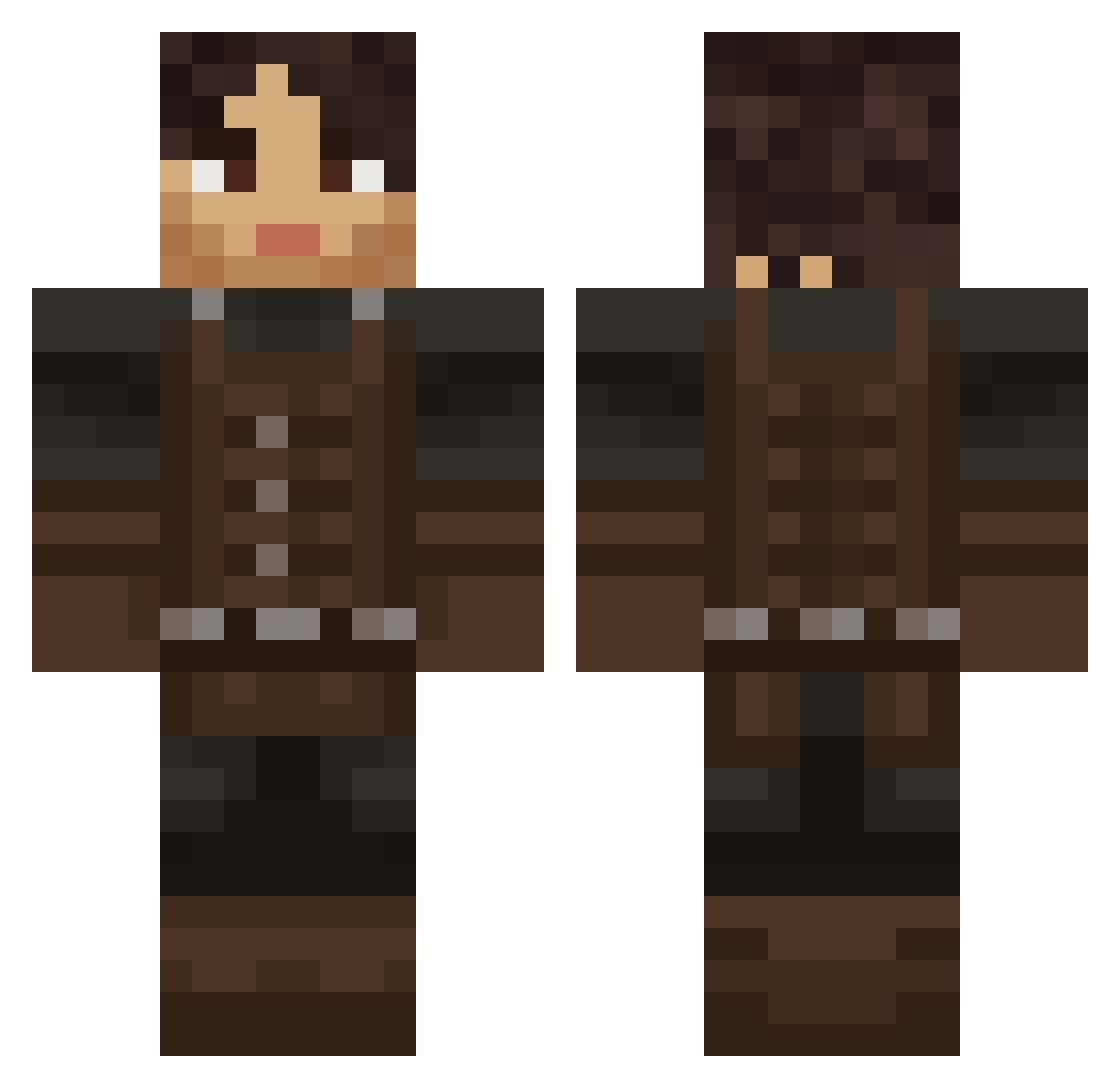 CIOM_08 Minecraft skin, front and back view