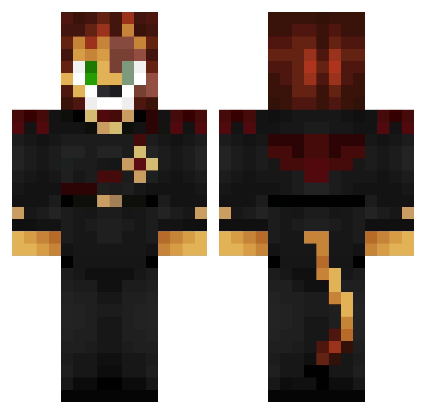 piliki Minecraft skin, front and back view