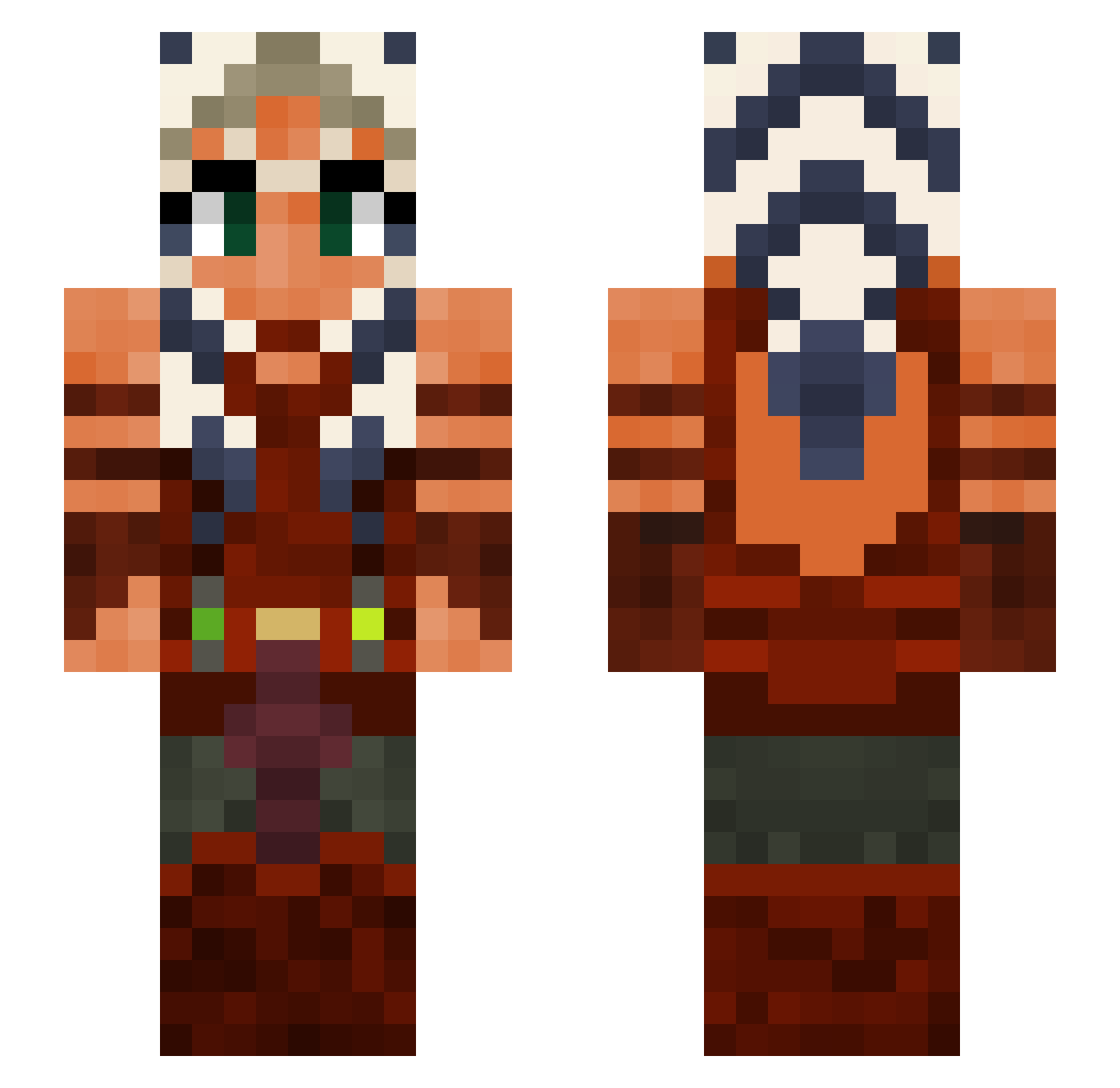 Audeamus_ Minecraft skin, front and back view