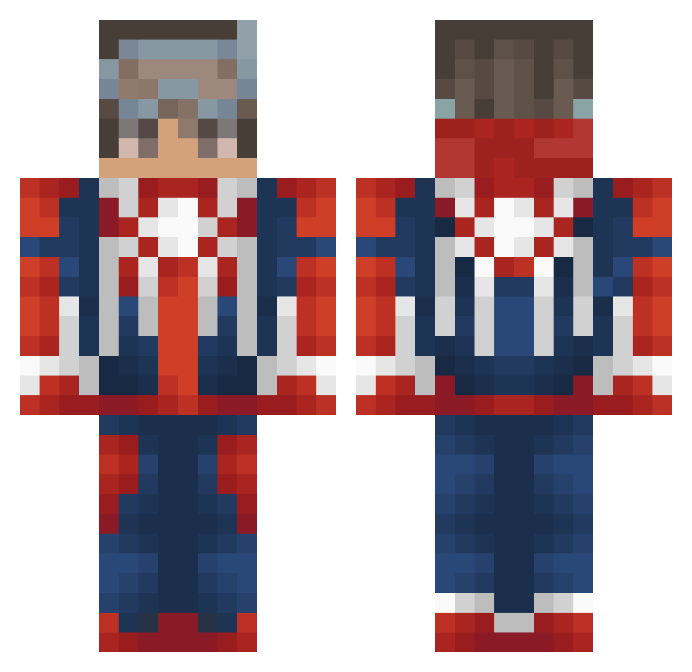 tjay1888 Minecraft skin, front and back view