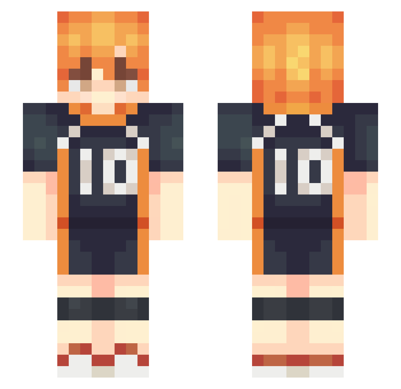 jkg130826 Minecraft skin, front and back view