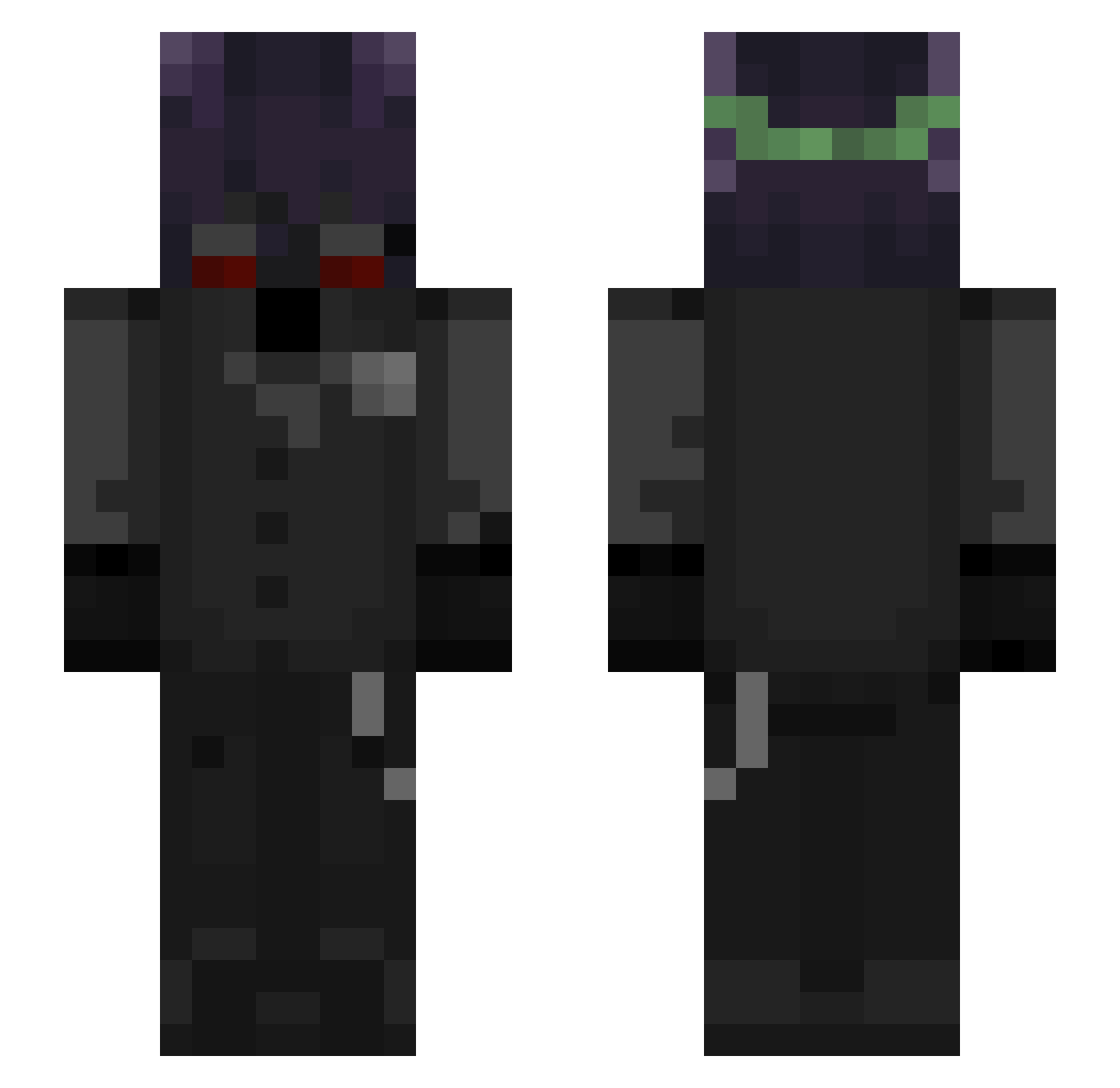 SteamPhoenix Minecraft skin, front and back view