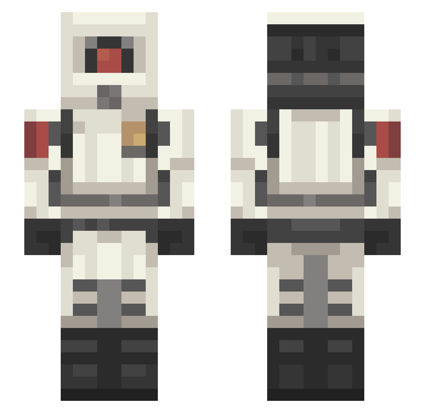 surelyestae Minecraft skin, front and back view