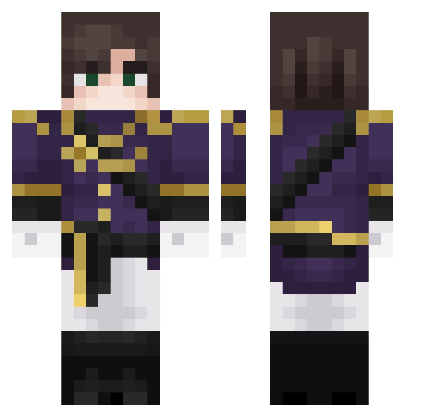 Shadi2137 Minecraft skin, front and back view