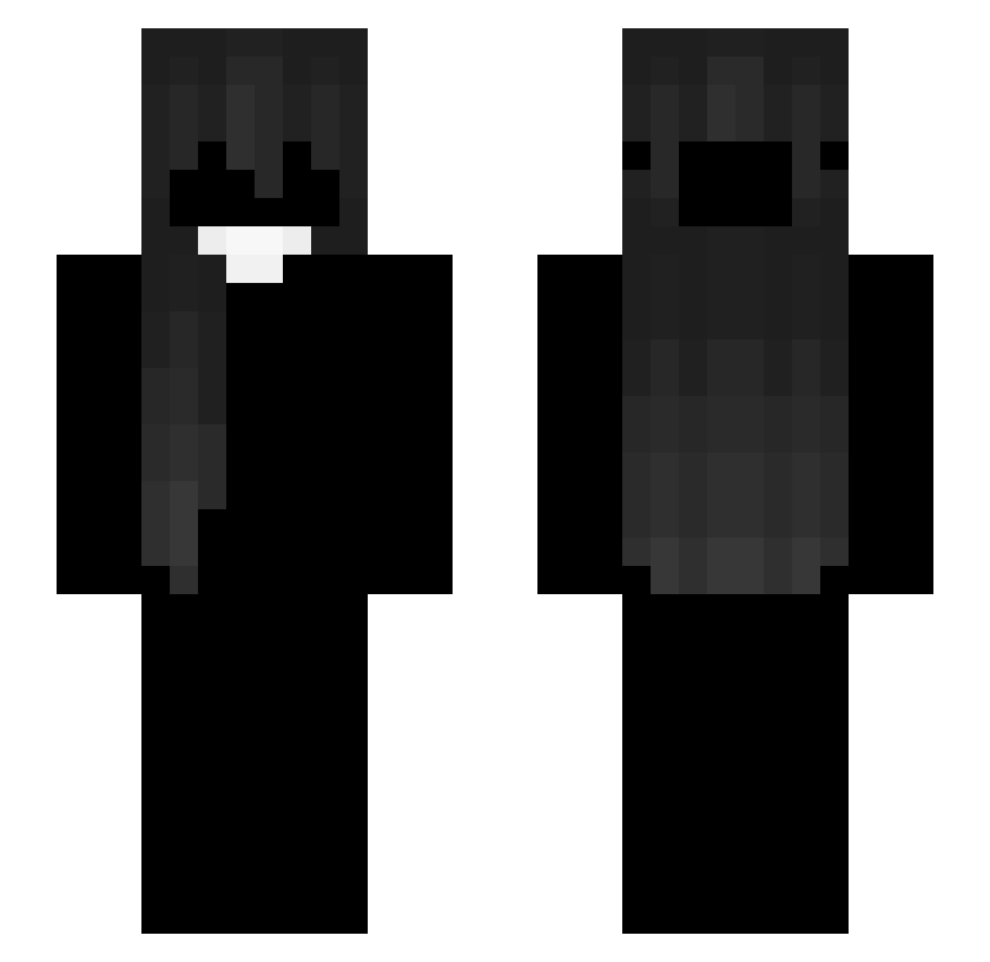 commis Minecraft skin, front and back view