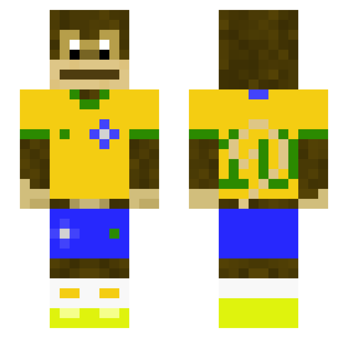 rafaelidk Minecraft skin, front and back view