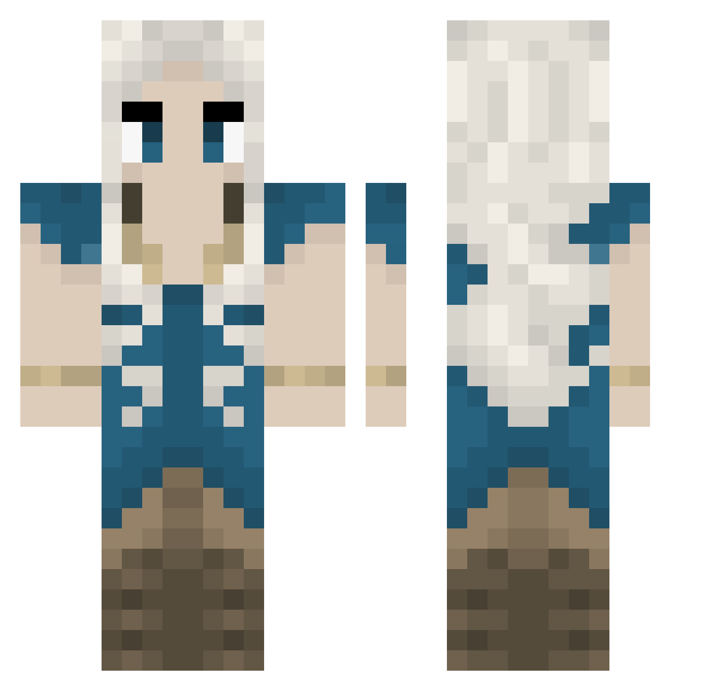 PennePasta1 Minecraft skin, front and back view