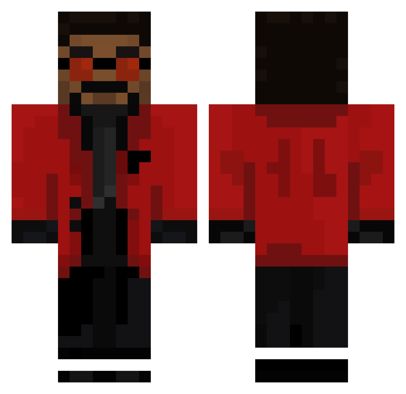 AbidD0 Minecraft skin, front and back view