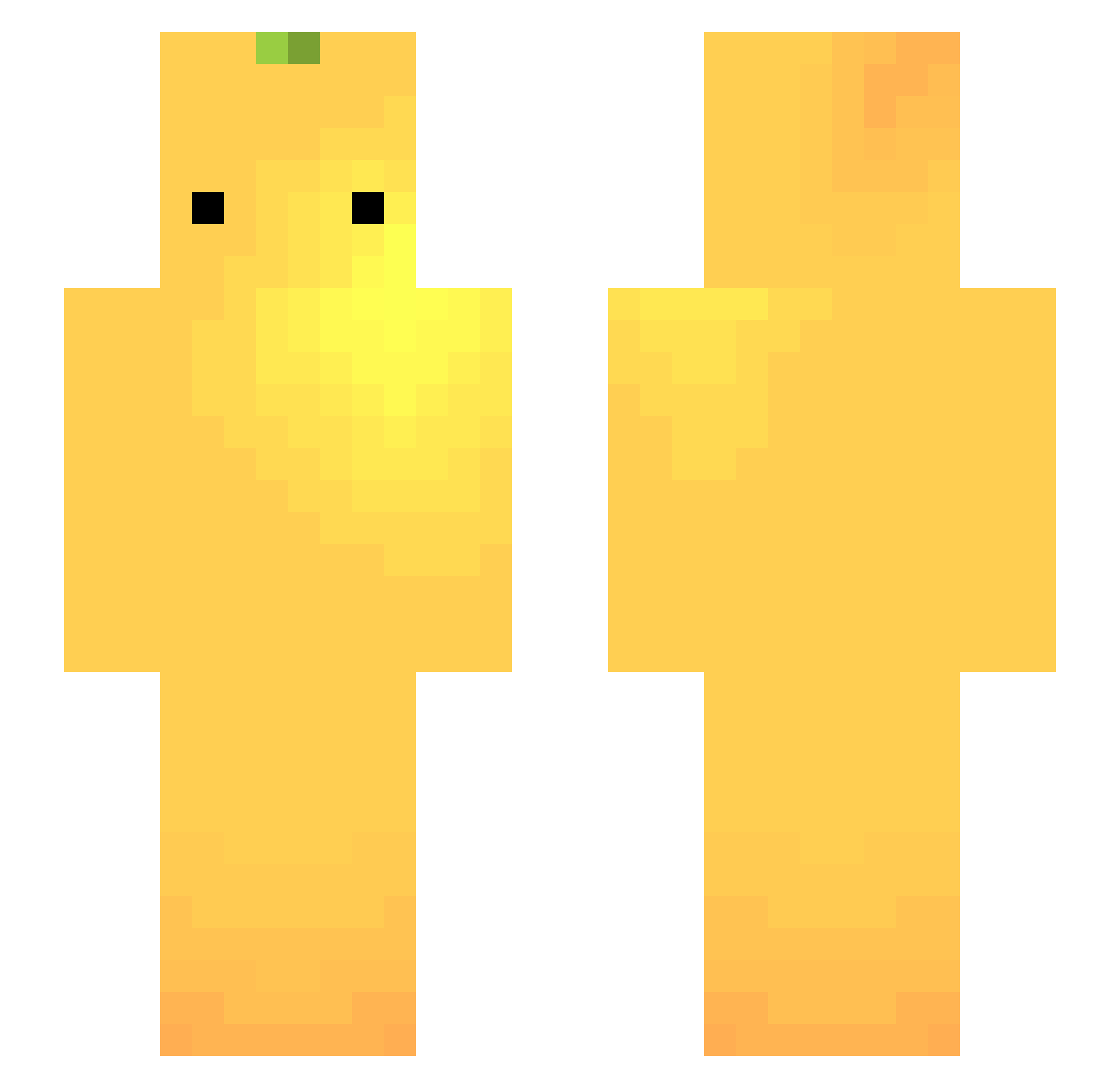 Vediovis Minecraft skin, front and back view