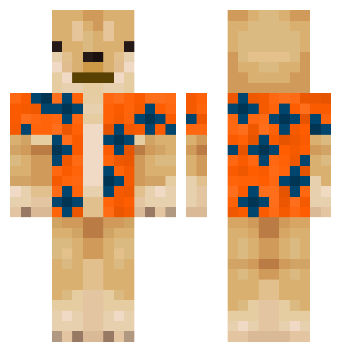 sweenydaggoe Minecraft skin, front and back view