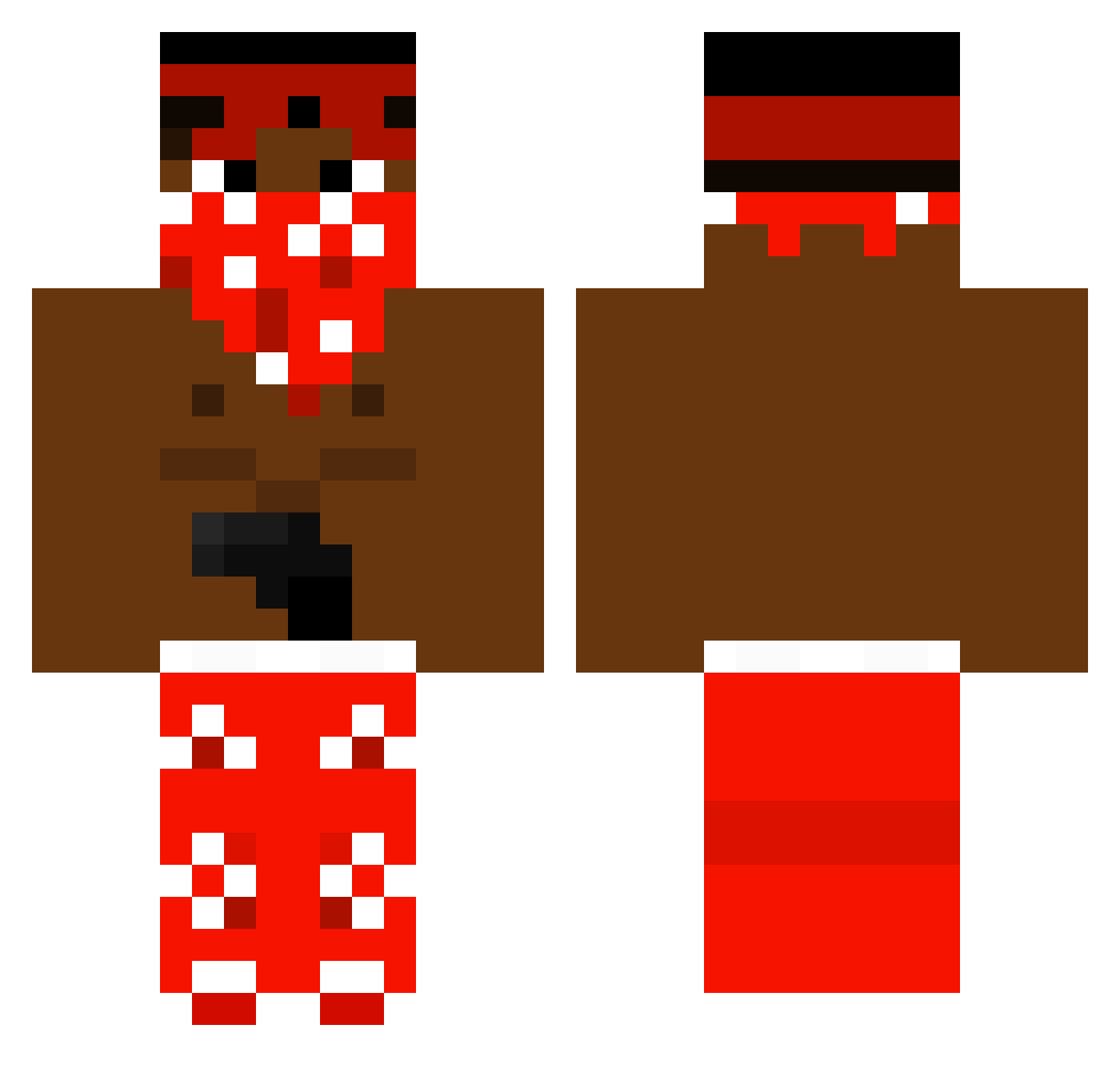 ZlotaRyba Minecraft skin, front and back view