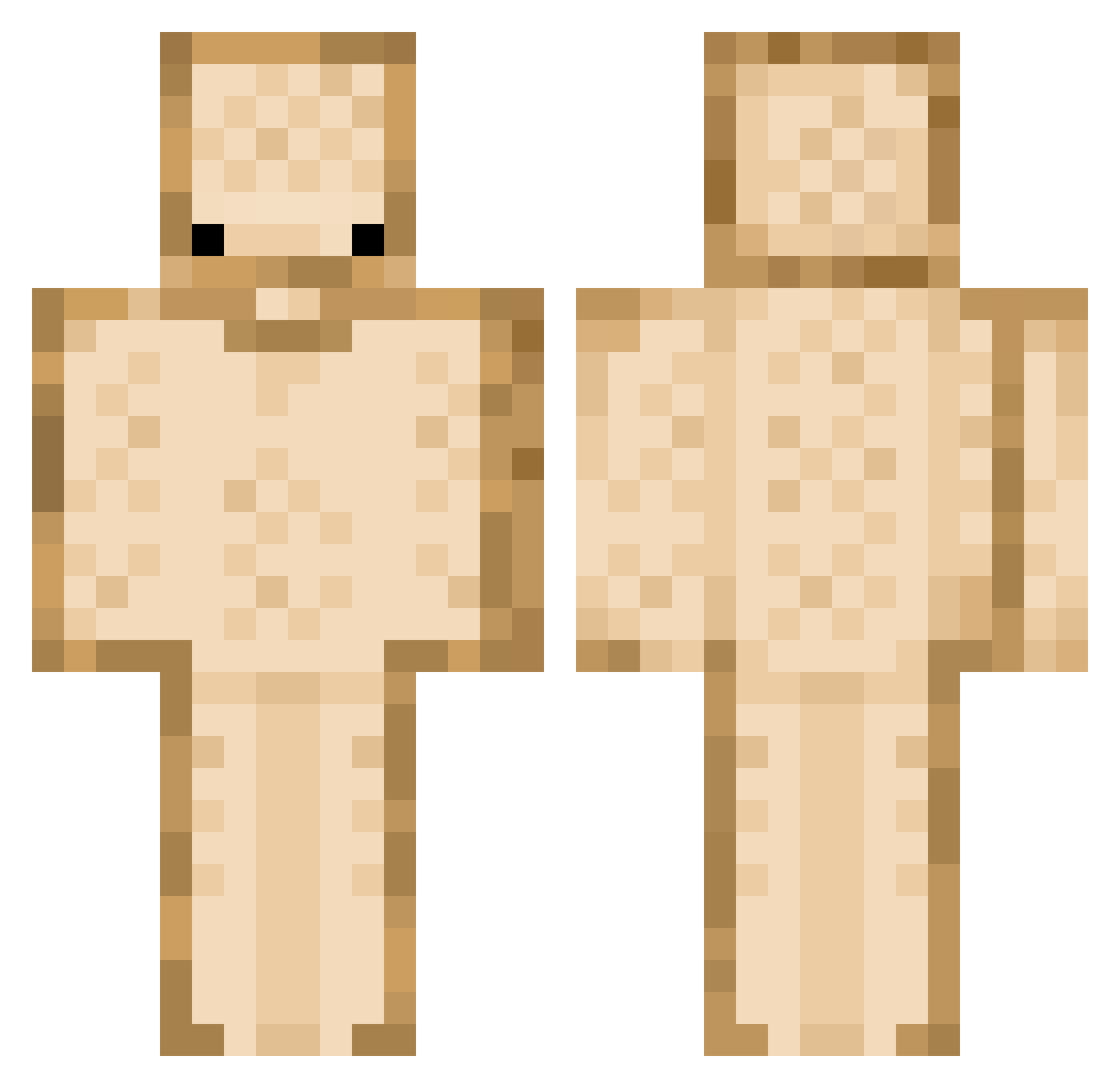 Osone Minecraft skin, front and back view