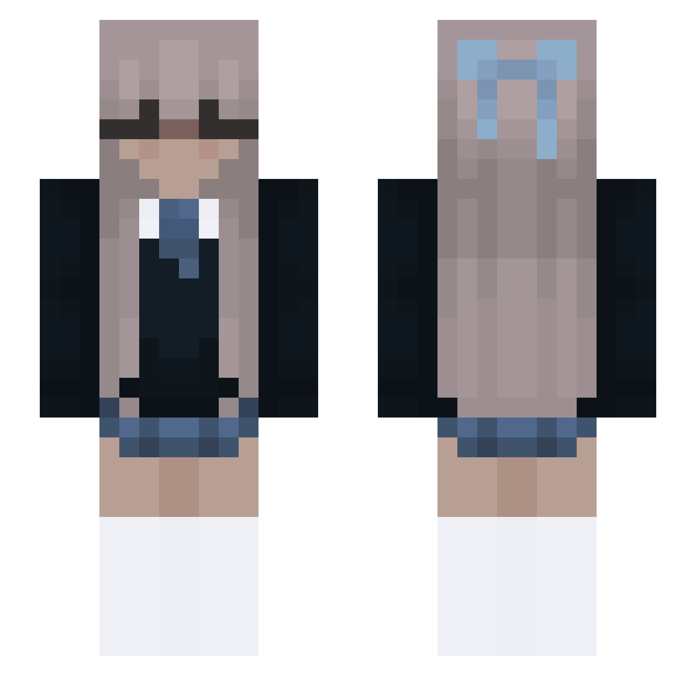 sweetily Minecraft skin, front and back view