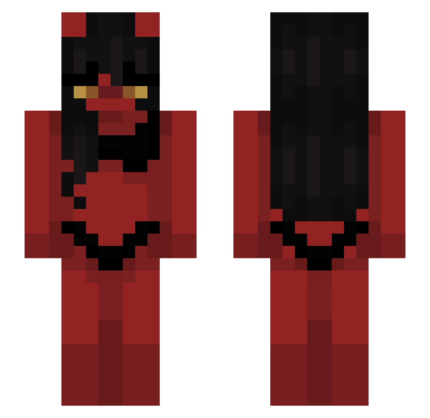 ArabTraf Minecraft skin, front and back view