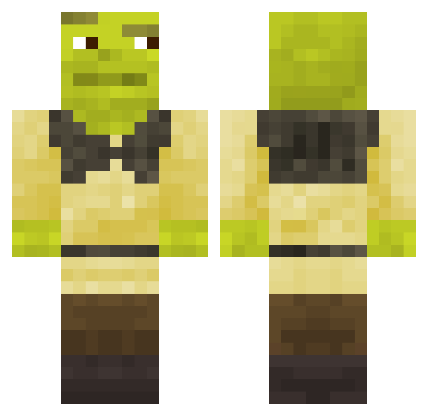 DavidLeon17 Minecraft skin, front and back view